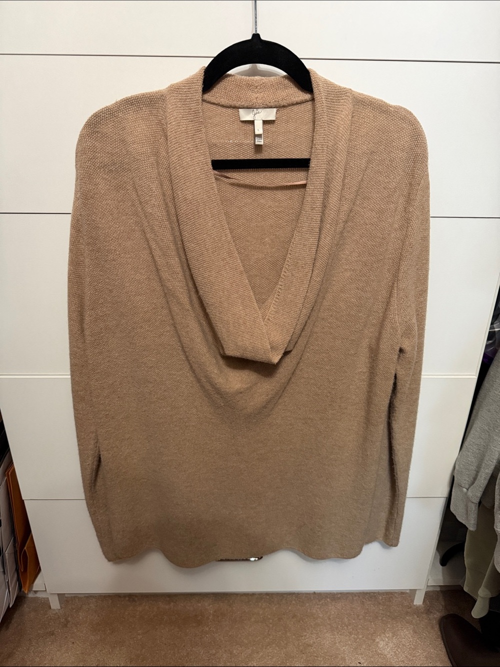 Joie Camel Cowl Neck Sweater